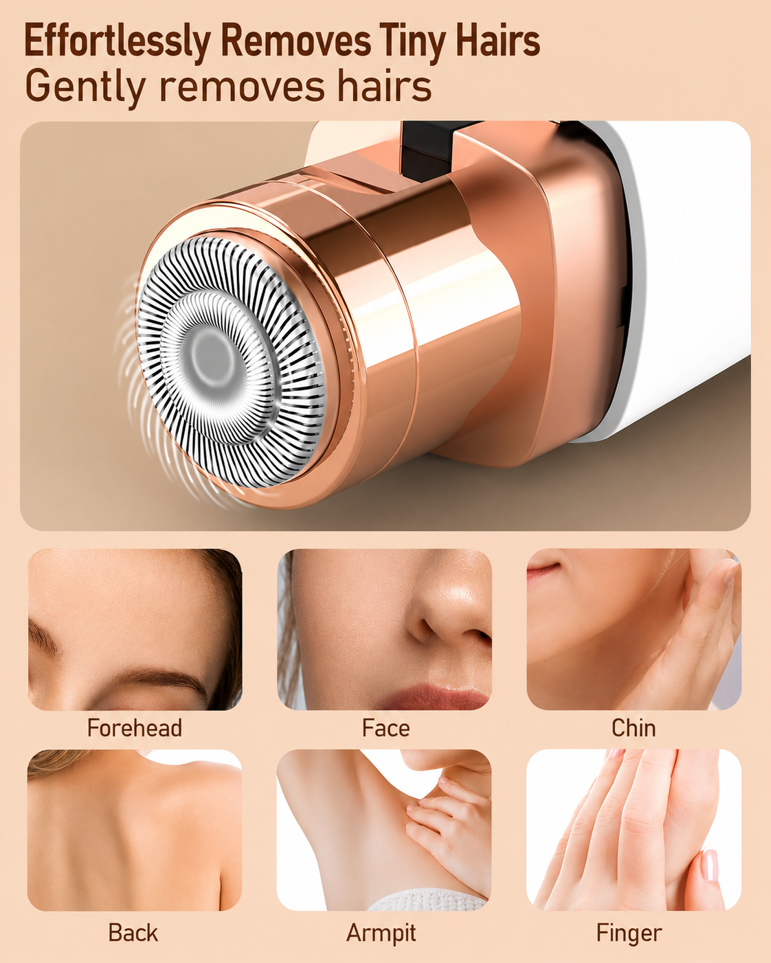 VIFERA 2-in-1 Eyebrow Trimmer & Facial Hair Removal Machine -  USB RECHARGEABLE